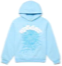 Sky Blue Web Graphic Hoodie (Oversized Streetwear)