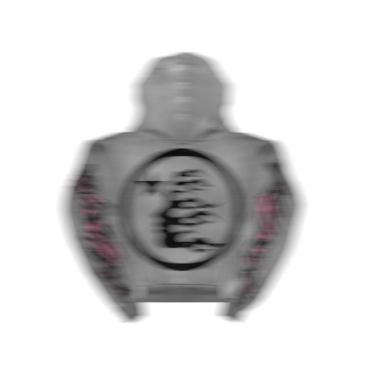 Grey Flame Graphic Hoodie-Premium Hoodie